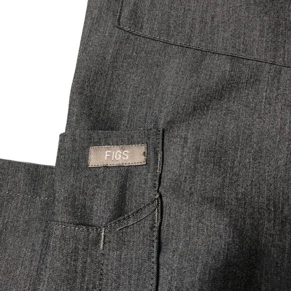 Figs Tema Performance‎ Scrub Pants Grey Size Small Feather Print Waistband - Picture 10 of 10